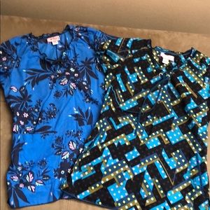 2 Koi Scrubs Tops